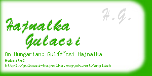 hajnalka gulacsi business card